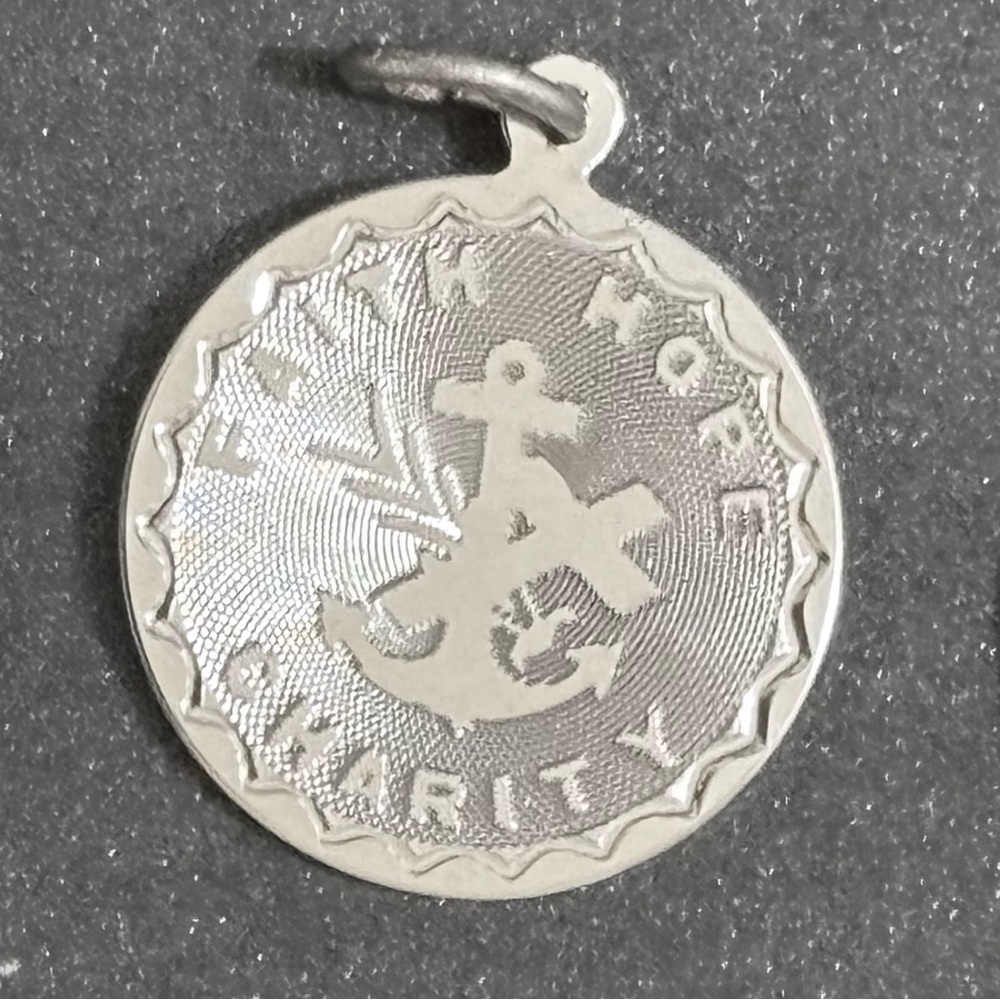 Silver Anchor Charity Pendant Necklace Charm